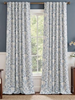 Pair Of Amazon Jinchan Blackout Drapery Panels Blue 50"W X 96" L